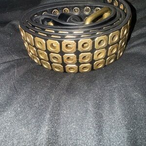 Studded Black and Gold Belt